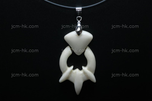 25X45mm Buffalo Bone Dangling Designer Bead Pendant [z1422]