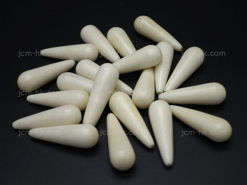 8x20mm Buffalo Bone TearDrop Top Half Drill 10pcs. [z2138]