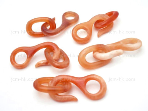 28x18mm & 42x18mm Amber Horn Hook Clasp [z2179]