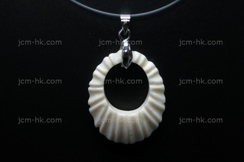 25X30mm Buffalo Bone Hoop Designer Bead Pendant [z1407]