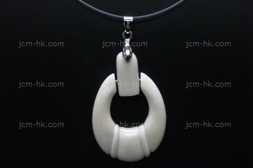 32X48mm Buffalo Bone Dangling Designer Bead Pendant [z1466]