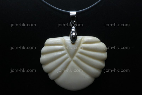 38X35mm Buffalo Bone Designer Bead Pendant [z1471]