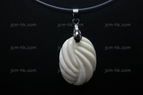 20X28mm Buffalo Bone Carved Designer Bead Pendant [z1288]