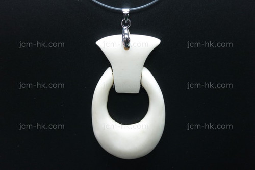 32X55mm Buffalo Bone Dangling Designer Bead Pendant [z1393]