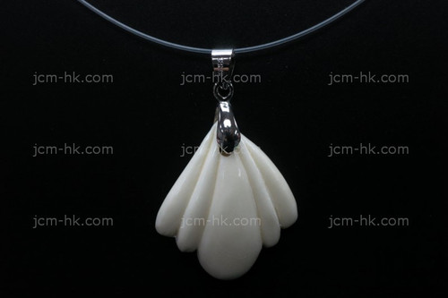 25X30mm Buffalo Bone Carved Designer Bead Pendant [z1303]