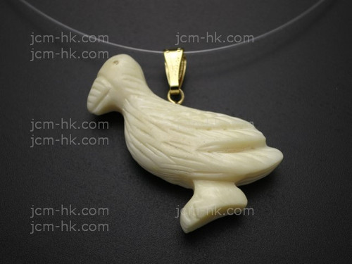 14X12mm Buffalo Bone Designer Bead Pendant [z1681]