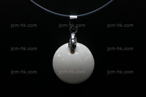 22X22mm Buffalo Bone Cabochon Designer Bead Pendant [z1308]