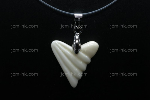 22X25mm Buffalo Bone Carved Designer Bead Pendant [z1264]