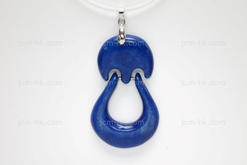 32x55mm Buffalo Bone Dangling Designer Bead Pendant, Natural Dyed [z1026]