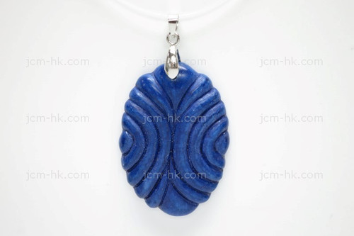 32x42mm Buffalo Bone Carved Designer Bead Pendant, Natural Dyed [z1044]