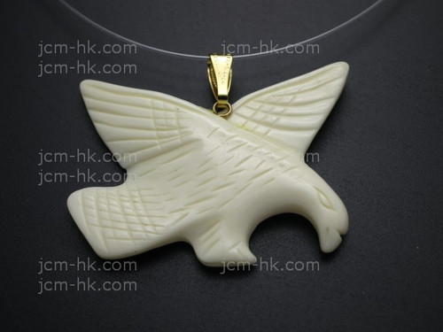 50X50mm Buffalo Bone Eagle Designer Bead Pendant [z1686]