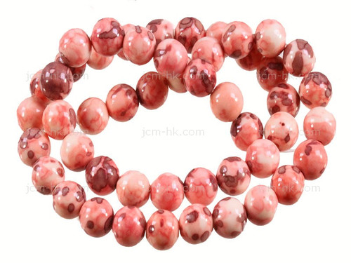 6mm Brown Fossil Agate Round Beads 15.5" dyed [6g1c]
