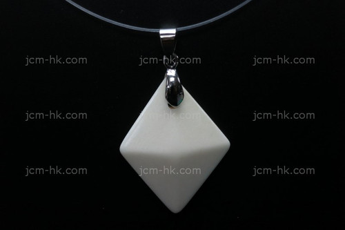 28X35mm Buffalo Bone Designer Bead Pendant [z1306]