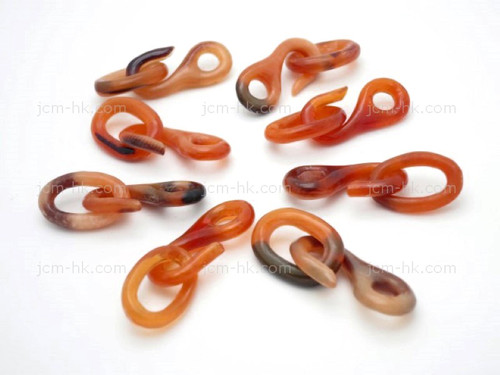 28x15mm & 32x15mm Amber Horn Hook Clasp [z2174]