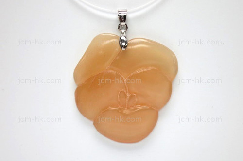 42X45mm Amber Horn Flower Designer Bead Pendant [z1635]