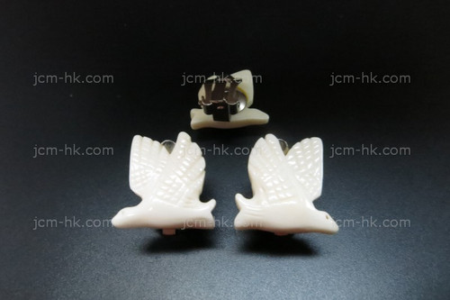 18X18mm Buffalo Bone Bird Earring [z1203]