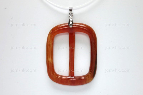 40X60mm Amber Horn Desinger Designer Bead Pendant [z1130]