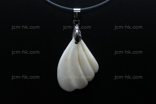 25X32mm Buffalo Bone Carved Designer Bead Pendant [z1295]