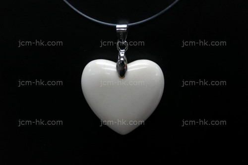 30mm Buffalo Bone Heart Designer Bead Pendant [z1349]