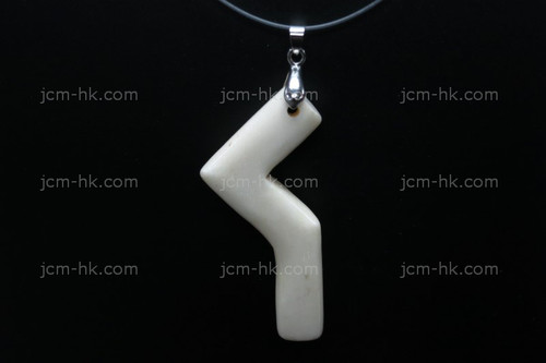 25x55mm Buffalo Bone Designer Designer Bead Pendant [z5048]