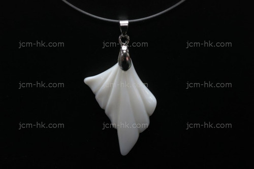 25X35mm Mother Of Pearl Carved Designer Bead Pendant [z1620]