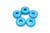 15mm Blue Turquoise Round Beads 2pcs. 3mm Hole stabilized [y904c]
