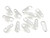 6x3mm Silver Plated Chain Tab 30pcs. [y360a]