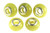 10x14mm Lemon Agate European Beads With Silver Plated (5mm Hole) 1Pc. [y412a]