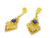 18x30mm Lapis Lazuli Earring With Cubic Zirconia No [y408a]