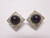 925 Sterling Silver 25mm Black Onyx Post Earring [e158]