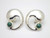 25x32mm Malachite Earring With 925 Sterling Silver Setting [e3220]