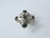 925 Sterling Silver 25x28mm Hematite Open Clasp [e1476]