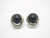 16mm Black Onyx Earring With 925 Sterling Silver Setting [e3235]