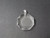 925 Sterling Silver 25mm Rock Crystal Healing Pendant [e1994]