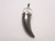925 Sterling Silver 55mm Hematite & Amethyst Horn Pendant [e1295]