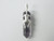 925 Sterling Silver 45mm Fluorite Healing Crystal Point Pendant [e320]