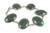 20x26mm Green Jade Bracelet Silver Plated [e2290]