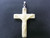30x45mm Buffalo Bone Fine Carved Cross Pendant [e224]