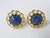 18mm Lapis Lazuli Heart Post Earring [e257]