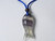 45mm Fluorite Fish With Cord Necklace 36" [e1523]