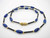 5x12mm Lapis Howlite Necklace 17" [e3027]