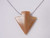 30mm Red Aventurine Arrow Pendant With Chain [e1595]