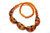 30x16mm Amber & Buffalo Horn Necklace 18" [z7524]