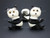 22x32mm Buffalo Bone & Horn Panda Earring [z8494]