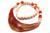 95x25mm Buffalo Bone & Amber Horn Necklace 18" [z8546]