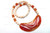 84x30mm Amber Horn & Buffalo Bone Necklace 18" [z7486]