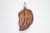 40x70mm Buffalo Bone Leaf Designer Bead Pendant, Natural Dyed [z7375]