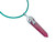 925 Sterling Silver 50mm Rhodonite Healing Crystal Point Pendant [y729-r14]