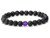6mm Volcano Black Lava Elastic Bracelet 7.5" natural [b2d50p]
