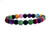 6mm Mix Banded Agate Elastic Bracelet 7.5" dyed [b2f29]